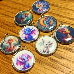 Fairy Dragon Charms by MLEJea Fairygodmother jewelry